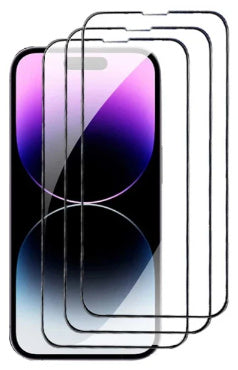 3-pack Skärmskydd i härdat glas till iPhone 14 Plus, Svart kant