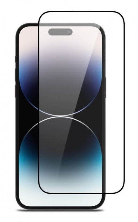 Skärmskydd i härdat glas svart kant för iPhone 14 Plus