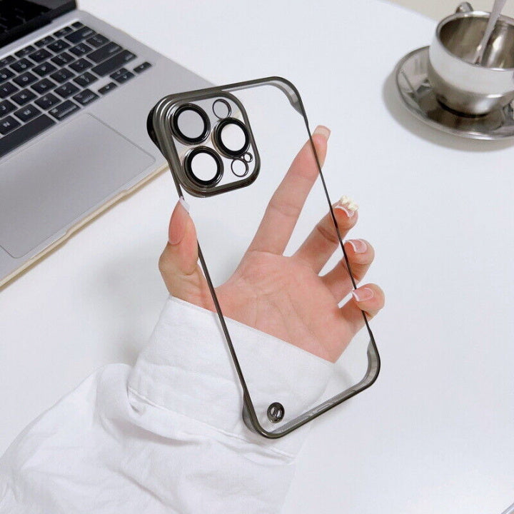 Ramlöst skal till iPhone 14 Pro, Transparent/Svart