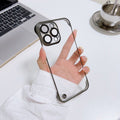 Ramlöst skal, transparent/svart för iPhone 12 Pro