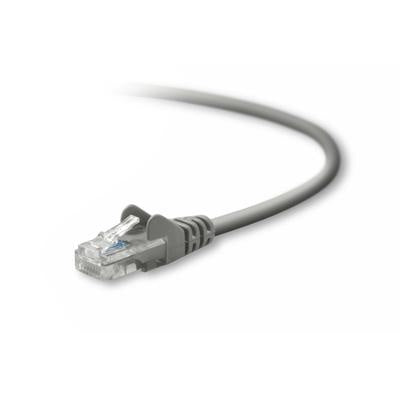 BELKIN Cat5e UTP, Oskärmad nätverkskabel / Patchkabel, dragavlastning, Grå, 3m