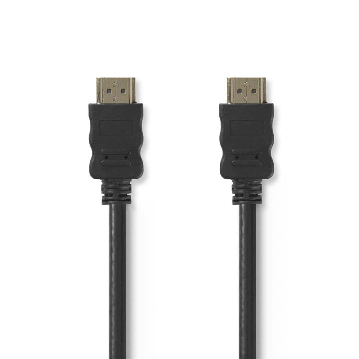 Nedis High Speed HDMI ™ kabel med Ethernet | HDMI™ Kontakt | HDMI™ Kontakt | 4K@30Hz | ARC | 10.2 Gbps | 3.00 m | Rund | PVC | Svart | Kuvert