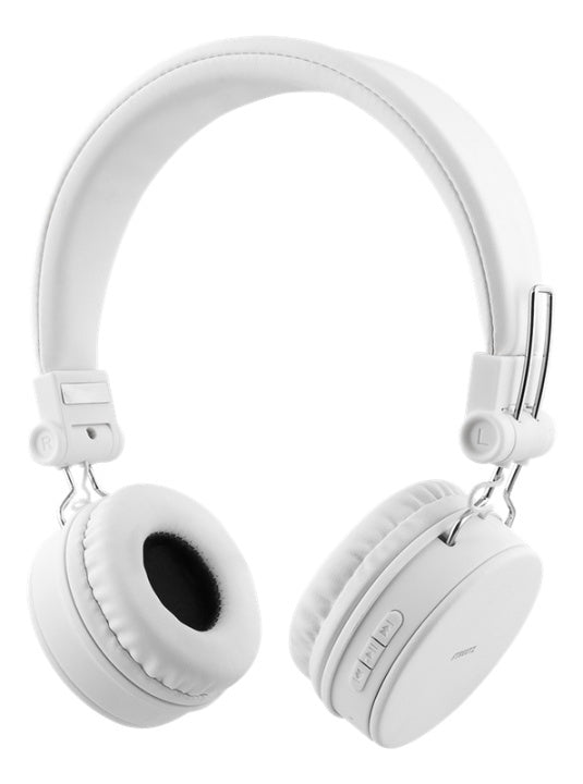 STREETZ Vikbart on-ear BT headset, 3.5 mm, vit