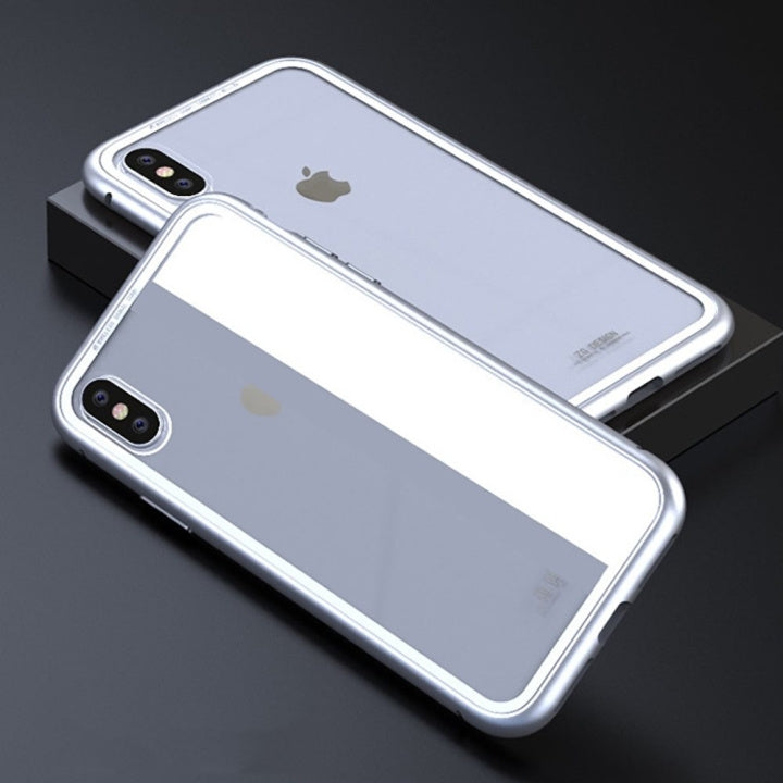 CAFELE glasskal med magnetlås, silver för iPhone X/XS