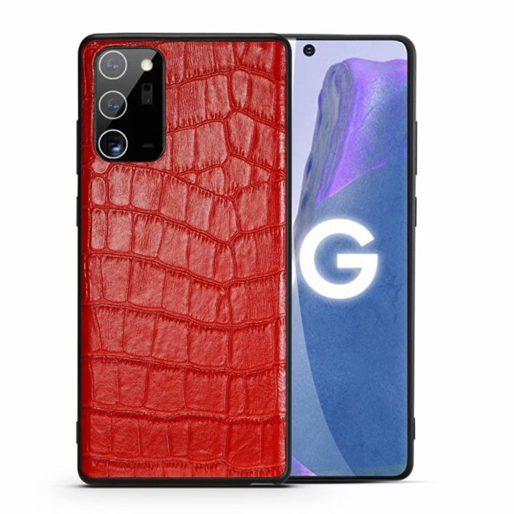 Skal i konstläder till Samsung S21 Ultra, Röd