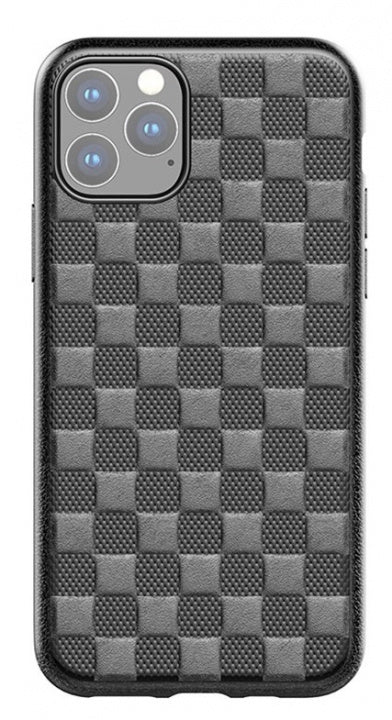 Rutigt motiv i mjukt-TPU skal till iPhone 11 Pro, Svart