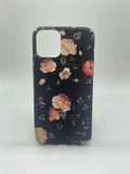 Marmorskal med mörkt blommigt mönster för iPhone 11
