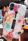 Skal med fingerhållare Blommigt för iPhone 12 mini