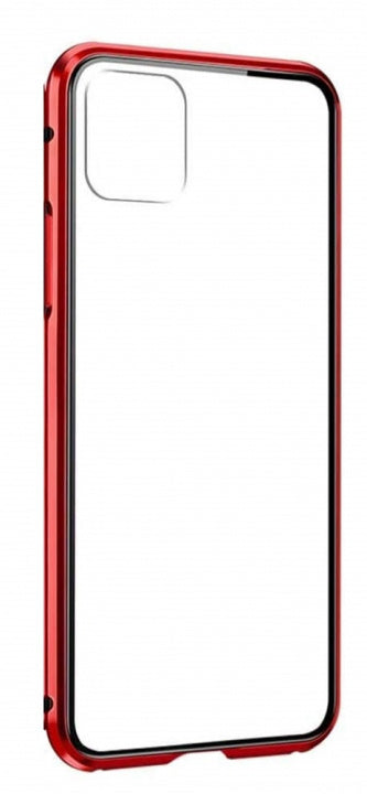 Stilrent skal med färgade kanter till iPhone 12 Mini, Röd