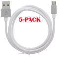 5-PACK Kabel USB-A - MicroUSB 2.4A, 1m, Vit