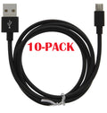10-PACK Kabel USB-A - MicroUSB 2.4A, 1m, Svart