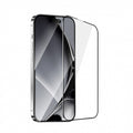 Skärmskydd i härdat glas med metallkant för iPhone 16 Pro Max