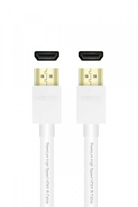 QNECT Premium höghastighets-HDMI med Ethernet 4K UHD 18GB, 1m, wht