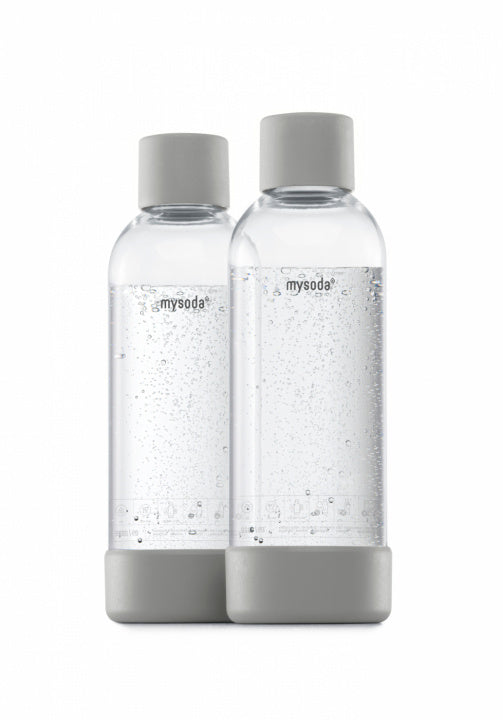 Mysoda PET-flaska 1L 2-pack, Grå