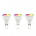 DELTACO SMART HOME LED-lampa, 3-pack, GU10, WiFI 2,4GHz, 5W, 470lm, dimbar, 220-240V, RGB