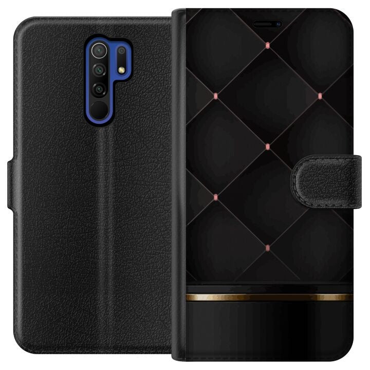 Plånboksfodral till Xiaomi Redmi 9 med Lyxig linje motiv