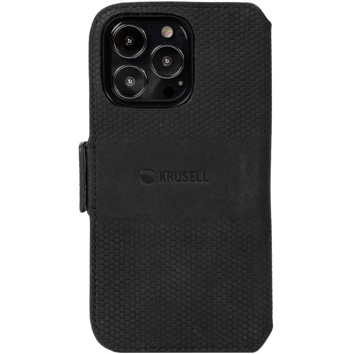Krusell Leather Phone Wallet iPhone 13 Pro Max Svart