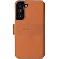 Krusell Leather Phone Wallet Galaxy S22 Cognac