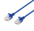 Deltaco U/UTP Cat6a patch cable, slim, 3.5mm diameter, 1.5m, blue