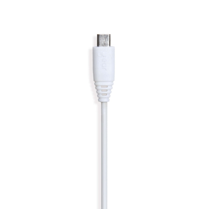 Gear Rund Laddkabel MicroUSB till USB-A 0.3m Vit