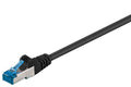 Goobay Patchkabel CAT 6A, S/FTP (PiMF), svart, 30 m opparledare (CU), halogenfri kabelhölje (LSZH)