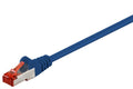 Goobay Patchkabel CAT 6, S/FTP (PiMF), blå, 0,5 m kopparklädd aluminiumtråd (CCA)