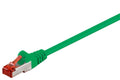 Goobay Patchkabel CAT 6, S/FTP (PiMF), grön, 0,5 m kopparklädd aluminiumtråd (CCA)