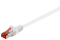 Goobay Patchkabel CAT 6, S/FTP (PiMF), vit, 10 m kopparklädd aluminiumtråd (CCA)