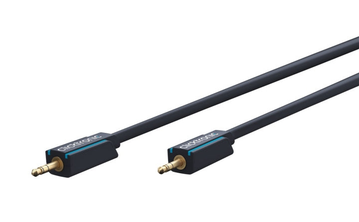 ClickTronic 3,5 mm AUX-kabel, stereo Premiumkabel | 1x 3,5 mm jackplugg  1x 3,5 mm jackplugg | 3,0 m | OFC innerledare