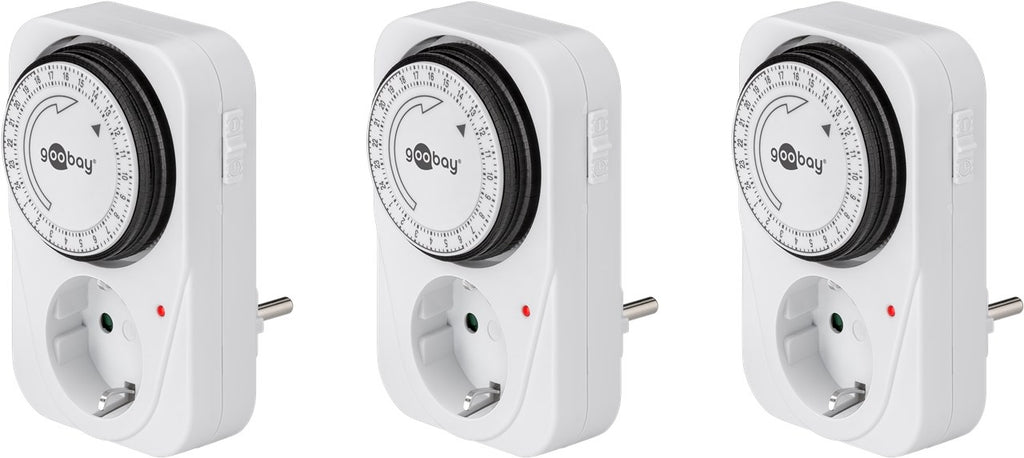 Goobay Set med 3, analog timer Lätt att använda en analog timer