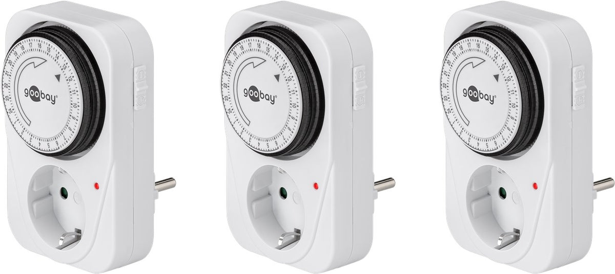 Goobay Set med 3, analog timer Lätt att använda en analog timer