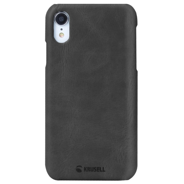 Krusell iPhone XR Sunne Cover Läder, Svart