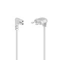 Hama Strömkabel Eurokontakt Vinklad Vit 5,0m