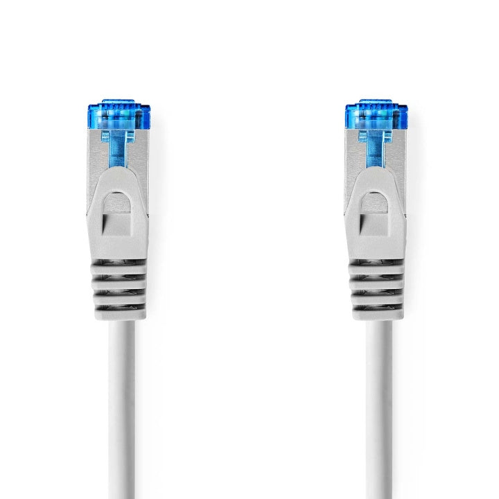 Nedis CAT6a nätverkskabel | S/FTP | RJ45 hane | RJ45 hane | 1.00 m | Snagless | Rund | LSZH | Grå | Label