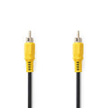 Nedis Komposit videokabel | RCA Hane | RCA Hane | Nickelplaterad | 480p | 5.00 m | Rund | PVC | Svart | Label