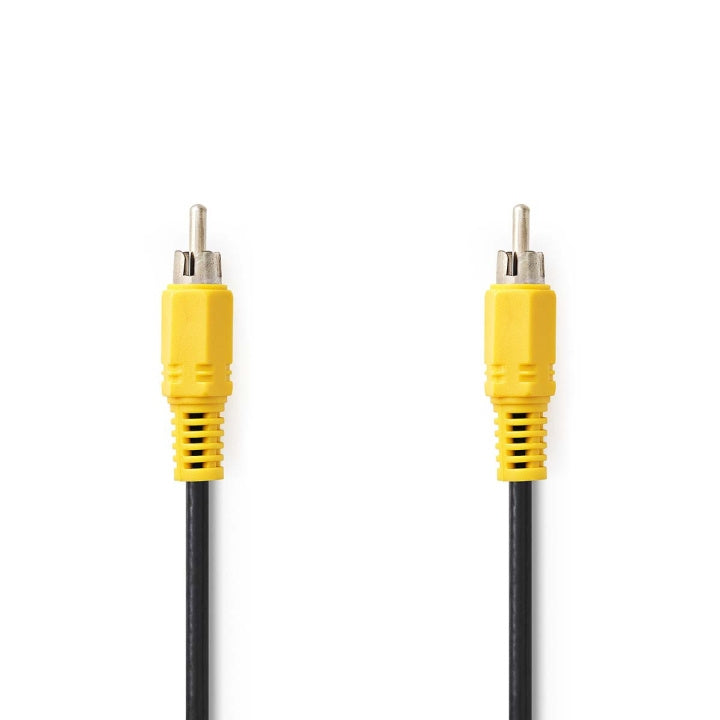 Nedis Komposit videokabel | RCA Hane | RCA Hane | Nickelplaterad | 480p | 5.00 m | Rund | PVC | Svart | Label