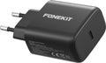 FoneKit GaN PD 65W AC-laddare, USB-C, svart