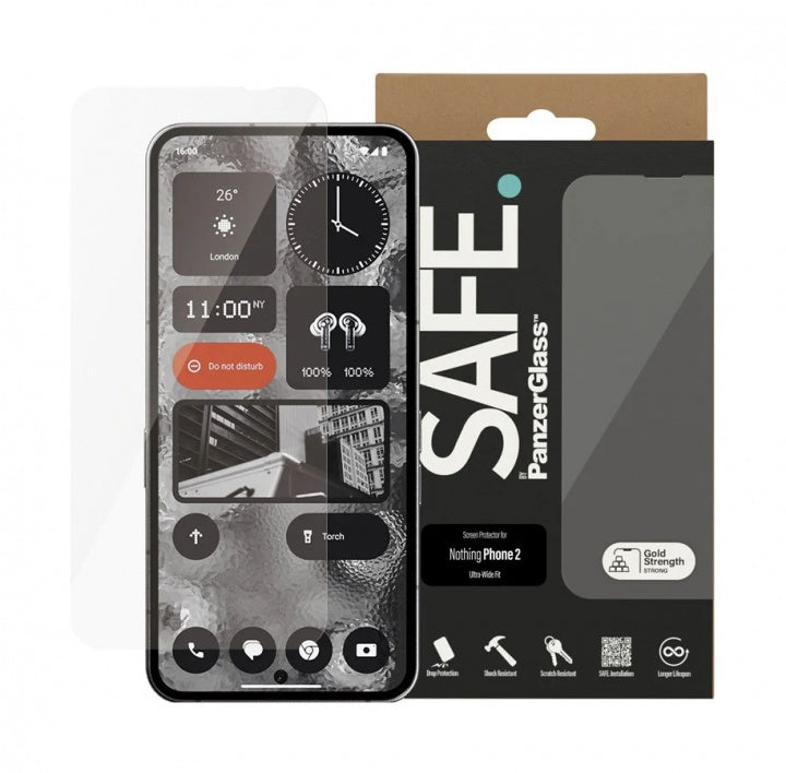 PanzerGlass SAFE by PanzerGlass - Skärmskydd - Nothing Phone 2 - Ultra-Wide Fit