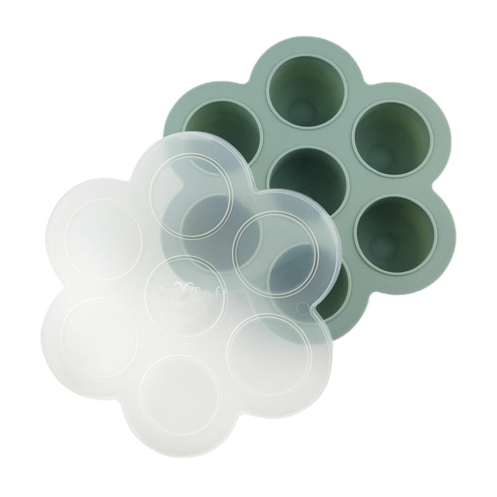 Le Toft Frysburkar för barnmat - Smokey Green - 75 ml per fack