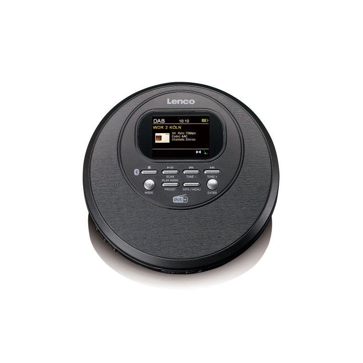 Lenco Discman med DAB Bluetooth® och färgkarta TFT Svart