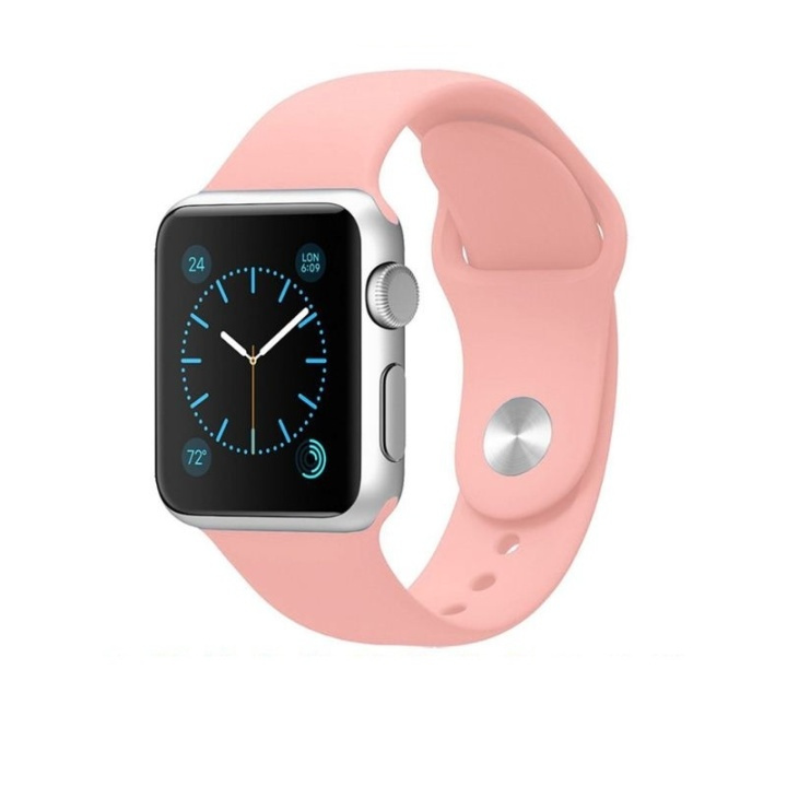 Silikon Klockarmband kompatibelt med Apple Watch, 42/44mm, Rosa i gruppen SMARTPHONE & SURFPLATTOR / Träning, hem & fritid / Apple Watch & tillbehör / Tillbehör hos TP E-commerce Nordic AB (38-29502)