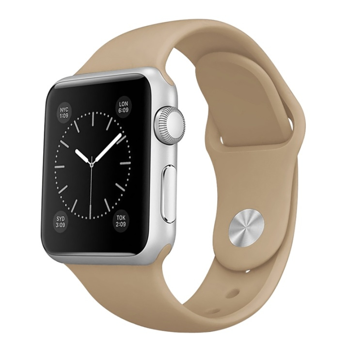Silikon Klockarmband kompatibelt med Apple Watch, 42mm, Beige i gruppen SMARTPHONE & SURFPLATTOR / Träning, hem & fritid / Apple Watch & tillbehör / Tillbehör hos TP E-commerce Nordic AB (38-29504)