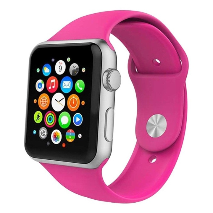 Silikon Klockarmband kompatibelt med Apple Watch, 42mm, Cerise Rosa i gruppen SMARTPHONE & SURFPLATTOR / Träning, hem & fritid / Apple Watch & tillbehör / Tillbehör hos TP E-commerce Nordic AB (38-29506)