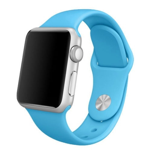Silikon Klockarmband kompatibelt med Apple Watch, 42mm, Blå i gruppen SMARTPHONE & SURFPLATTOR / Träning, hem & fritid / Apple Watch & tillbehör / Tillbehör hos TP E-commerce Nordic AB (38-29508)