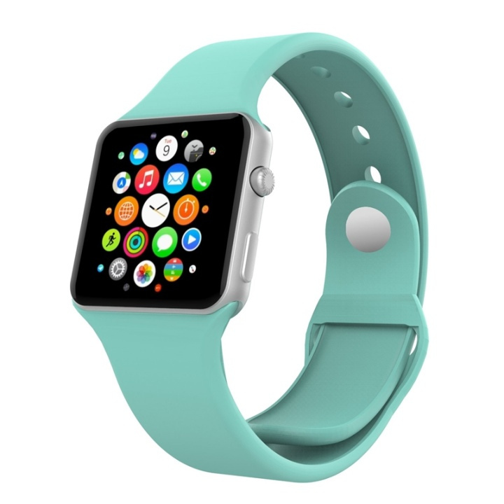 Silikon Klockarmband kompatibelt med Apple Watch, 42mm, Turkos i gruppen SMARTPHONE & SURFPLATTOR / Träning, hem & fritid / Apple Watch & tillbehör / Tillbehör hos TP E-commerce Nordic AB (38-29509)