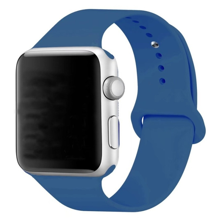 Silikon Klockarmband kompatibelt med Apple Watch, 42mm, Duvblå i gruppen SMARTPHONE & SURFPLATTOR / Träning, hem & fritid / Apple Watch & tillbehör / Tillbehör hos TP E-commerce Nordic AB (38-29512)