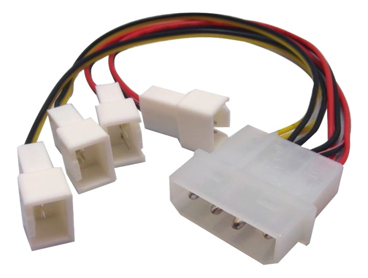 Akasa 4 pin PSU Molex to 4 * 3 pin fans (speed reduction on 2 fans) i gruppen DATORER & KRINGUTRUSTNING / Datorkablar / Interna / Strömkablar & Adaptrar hos TP E-commerce Nordic AB (38-52574)