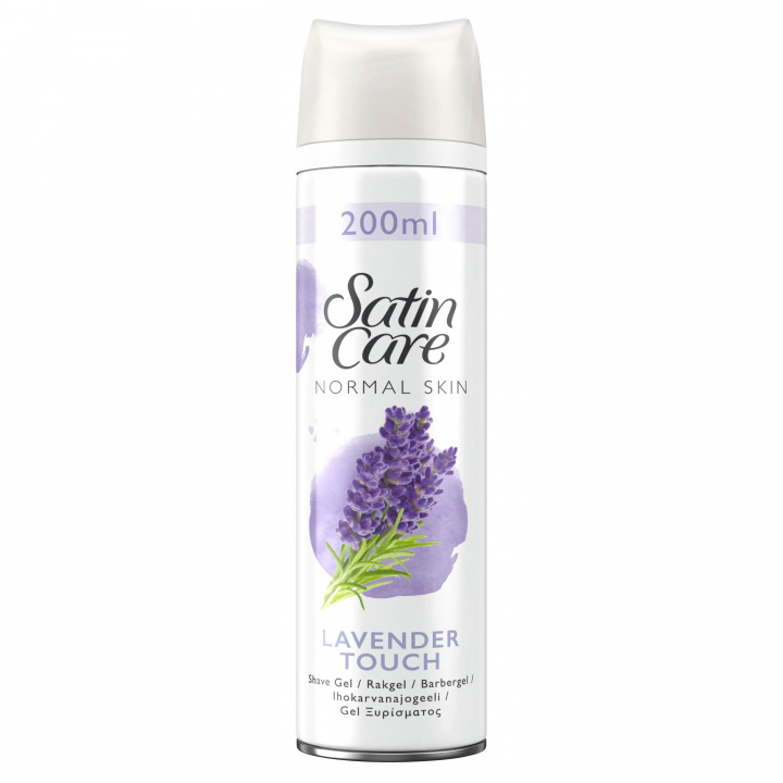 Gillette Venus Satin Care Normal Skin Lavender Touch Rakgel 200ml i gruppen SKÖNHET & HÄLSA / Hår & Styling / Hårborttagning / Ladyshave hos TP E-commerce Nordic AB (38-57325)