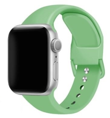 Silikon Klockarmband kompatibelt med Apple Watch, 42/44mm, Ljusgrön i gruppen SMARTPHONE & SURFPLATTOR / Träning, hem & fritid / Apple Watch & tillbehör / Tillbehör hos TP E-commerce Nordic AB (38-80855)