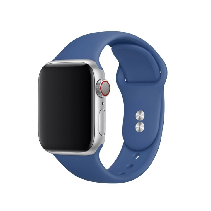 Silikon Klockarmband till Apple watch 42/44 mm, Blå i gruppen SMARTPHONE & SURFPLATTOR / Träning, hem & fritid / Apple Watch & tillbehör / Tillbehör hos TP E-commerce Nordic AB (38-80867)